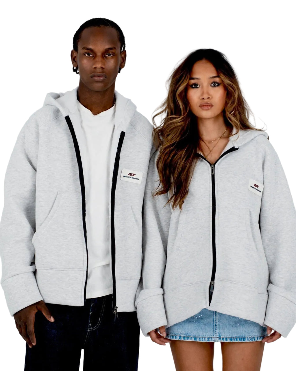 QX HAVEN ZIP UP - GREY