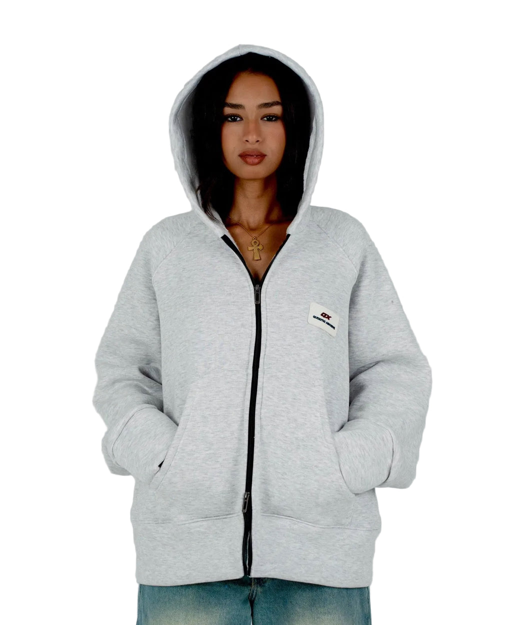 QX HAVEN ZIP UP - GREY
