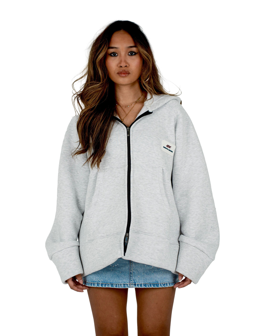QX HAVEN ZIP UP - GREY